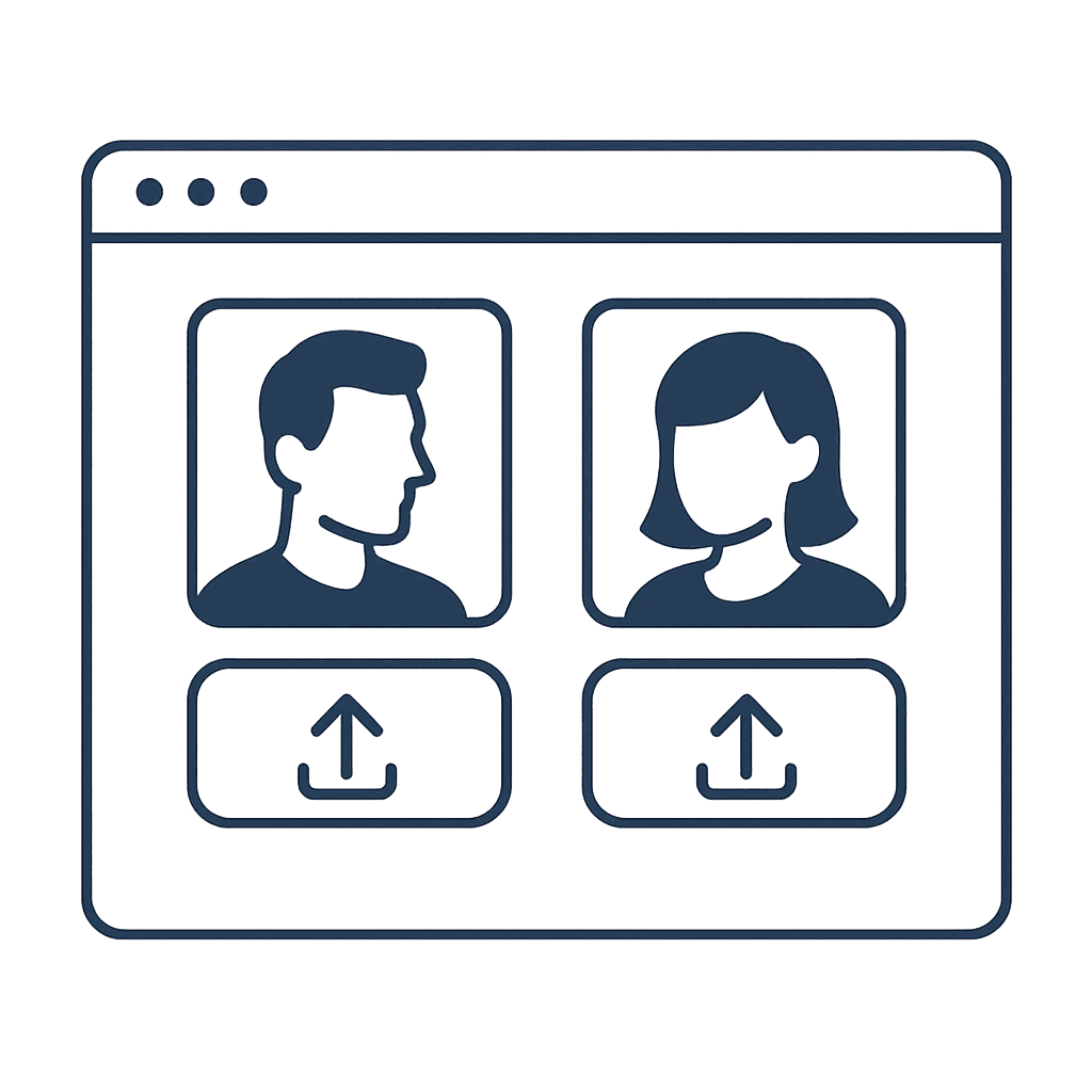 写真をアップロード